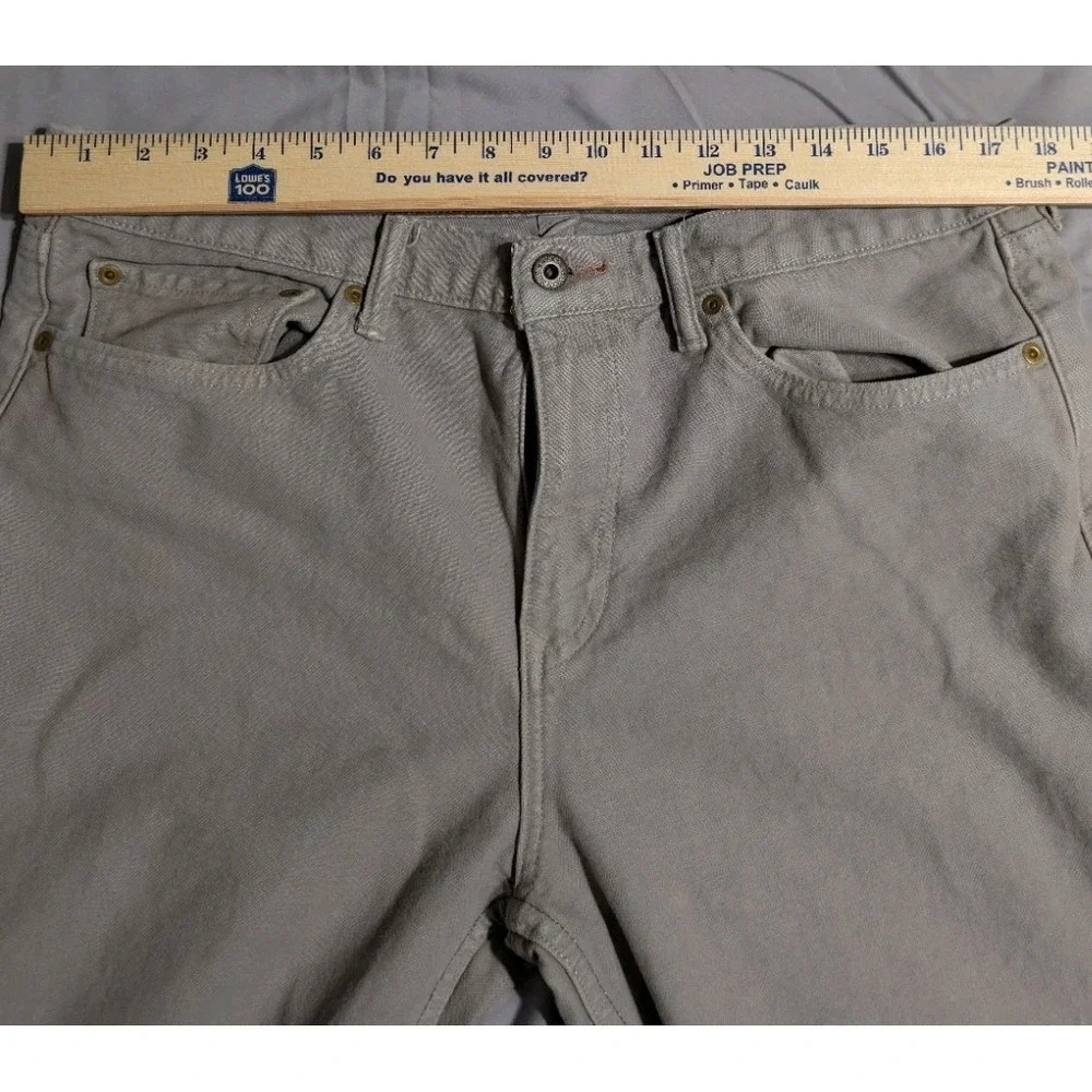 Banana Republic Straight Fit Jeans Mens 35x32 Gray Denim Pants Classic 5‎ Pocket